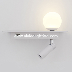 China USB led reading light 3W beadboard wall lighting led bed lamp headboard acrylic ball light bedside wall lamp background supplier