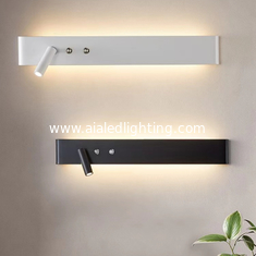 China linetype bedside wall lamp linear bedroom background wall lamp Nordic apartment hotel room headboard reading light supplier